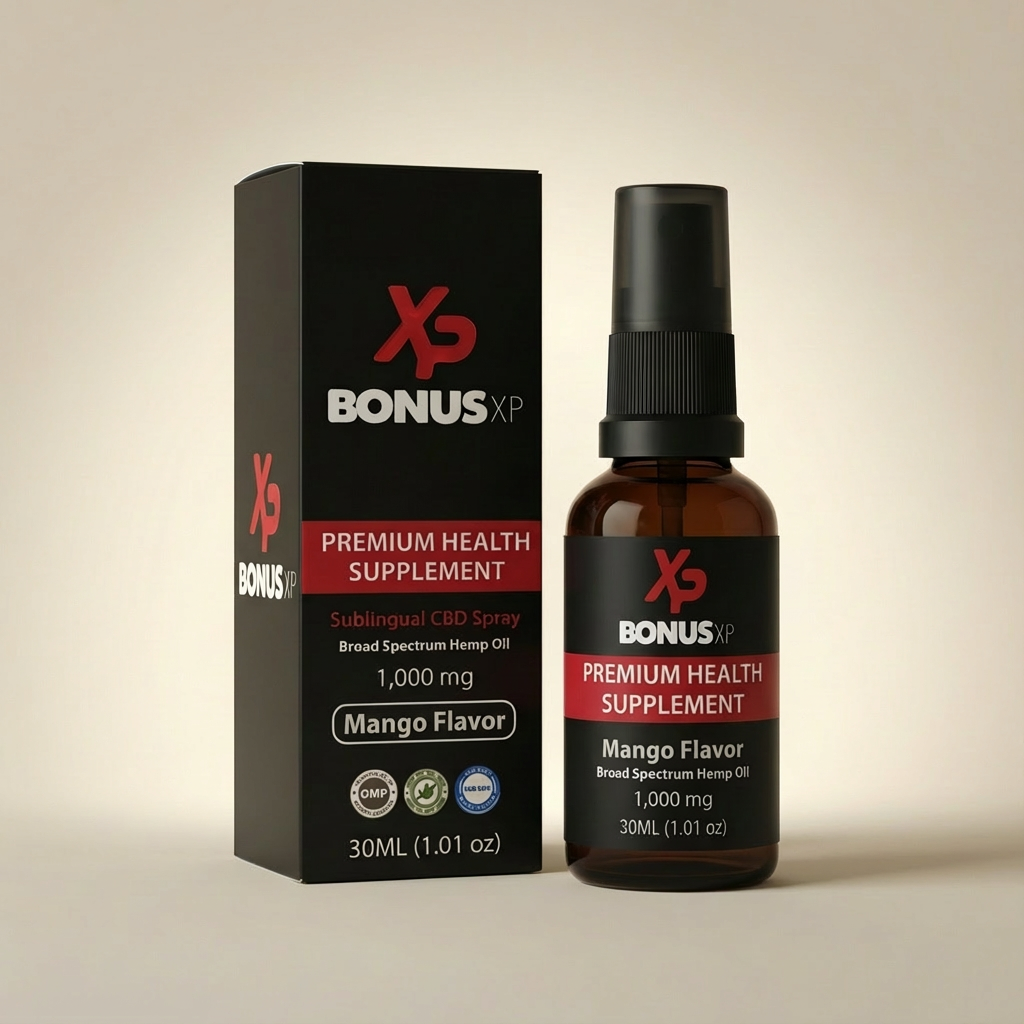 Broad Spectrum Hemp Oil BXP Sublingual CBD Spray - Mango